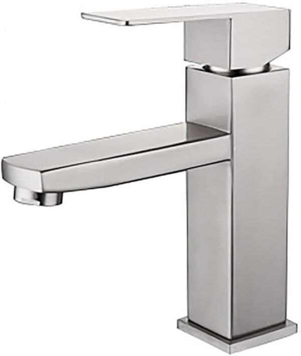 Brown Square Bathroom Basin